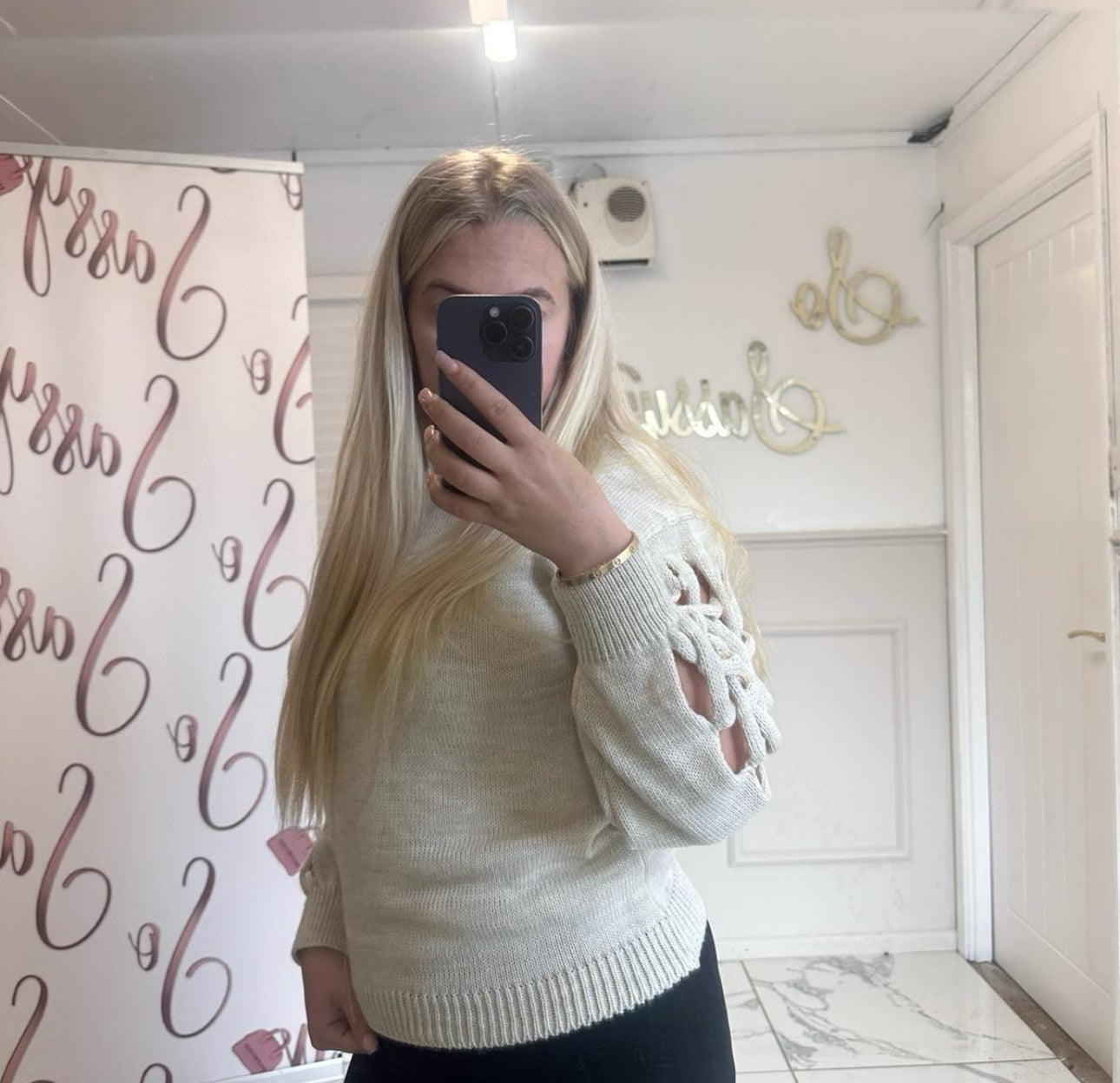 Braided knit jumper